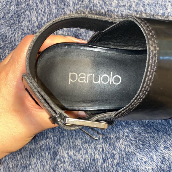 Paruolo platforms 3.5 inches sandals in black size 8 - Picture 3 of 7
